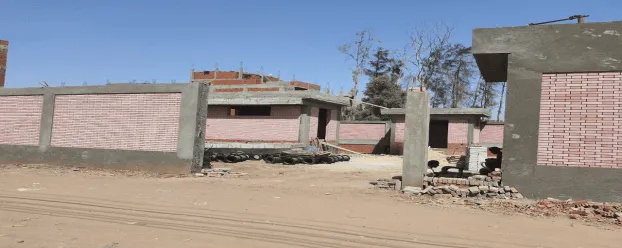 Sanitary sewage station in the village of Menel Duweib during construction.