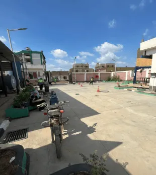 Sewage station in the village of Menel Duweib during the final delivery.